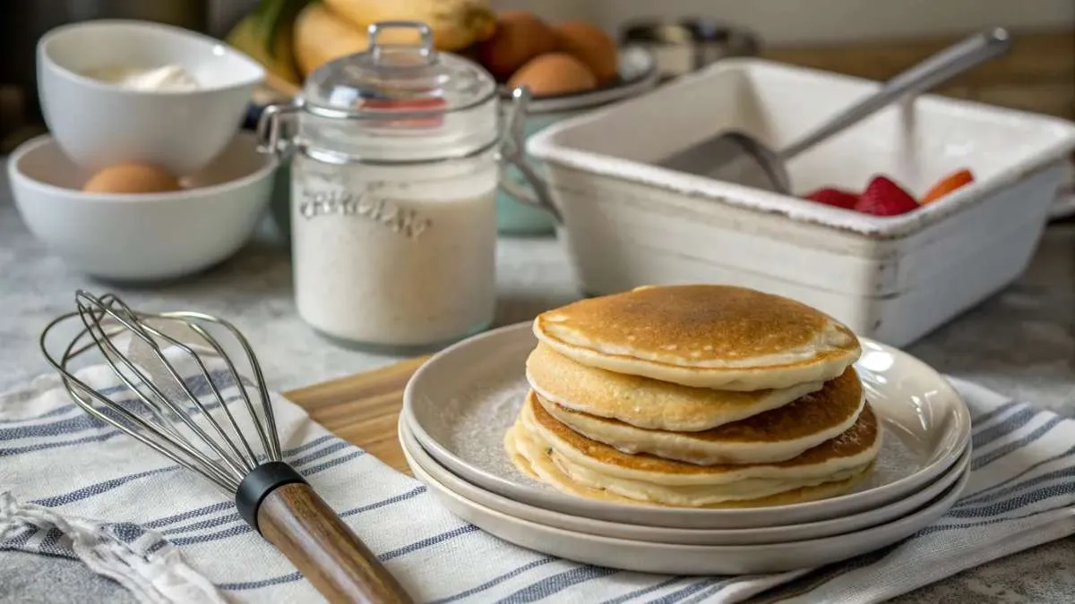 Sourdough pancake batter stored in a jar